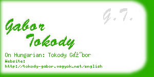 gabor tokody business card